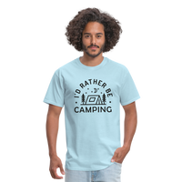 Load image into Gallery viewer, &quot;I&#39;d Rather Be Camping&quot; - Nature Lover&#39;s Unisex T-Shirt for Outdoor Enthusiasts and Adventure Seekers - powder blue
