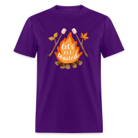Load image into Gallery viewer, &quot;S&#39;moreLaughs: &#39;Let&#39;s Get Toasted&#39; Tee Featuring Campfire and Marshmallow Fun&quot; - purple

