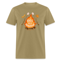 Load image into Gallery viewer, &quot;S&#39;moreLaughs: &#39;Let&#39;s Get Toasted&#39; Tee Featuring Campfire and Marshmallow Fun&quot; - khaki
