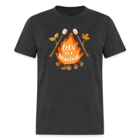 Load image into Gallery viewer, &quot;S&#39;moreLaughs: &#39;Let&#39;s Get Toasted&#39; Tee Featuring Campfire and Marshmallow Fun&quot; - heather black

