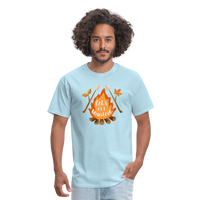 Load image into Gallery viewer, &quot;S&#39;moreLaughs: &#39;Let&#39;s Get Toasted&#39; Tee Featuring Campfire and Marshmallow Fun&quot; - powder blue
