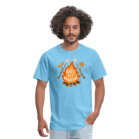 Load image into Gallery viewer, &quot;S&#39;moreLaughs: &#39;Let&#39;s Get Toasted&#39; Tee Featuring Campfire and Marshmallow Fun&quot; - aquatic blue
