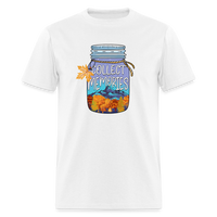 Load image into Gallery viewer, CampfireMemories: &#39;Collect Memories&#39; Camping-Themed T-Shirt with Inspiring Jar Design - white
