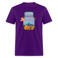 Load image into Gallery viewer, CampfireMemories: &#39;Collect Memories&#39; Camping-Themed T-Shirt with Inspiring Jar Design - purple

