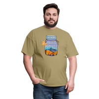 Load image into Gallery viewer, CampfireMemories: &#39;Collect Memories&#39; Camping-Themed T-Shirt with Inspiring Jar Design - khaki
