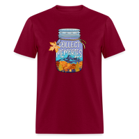 Load image into Gallery viewer, CampfireMemories: &#39;Collect Memories&#39; Camping-Themed T-Shirt with Inspiring Jar Design - burgundy
