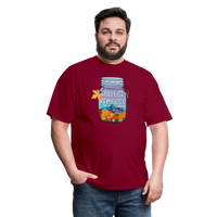 Load image into Gallery viewer, CampfireMemories: &#39;Collect Memories&#39; Camping-Themed T-Shirt with Inspiring Jar Design - burgundy
