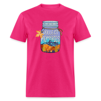 Load image into Gallery viewer, CampfireMemories: &#39;Collect Memories&#39; Camping-Themed T-Shirt with Inspiring Jar Design - fuchsia

