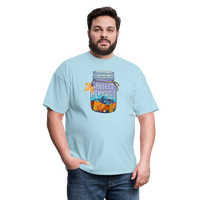 Load image into Gallery viewer, CampfireMemories: &#39;Collect Memories&#39; Camping-Themed T-Shirt with Inspiring Jar Design - powder blue

