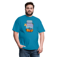 Load image into Gallery viewer, CampfireMemories: &#39;Collect Memories&#39; Camping-Themed T-Shirt with Inspiring Jar Design - turquoise
