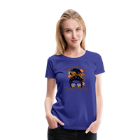 Load image into Gallery viewer, OutdoorWhirl: &#39;Just a Girl Who Loves Camping&#39; Women&#39;s T-Shirt for Nature Enthusiasts - royal blue
