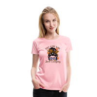 Load image into Gallery viewer, OutdoorWhirl: &#39;Just a Girl Who Loves Camping&#39; Women&#39;s T-Shirt for Nature Enthusiasts - pink
