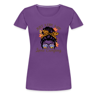 Load image into Gallery viewer, OutdoorWhirl: &#39;Just a Girl Who Loves Camping&#39; Women&#39;s T-Shirt for Nature Enthusiasts - purple
