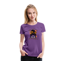 Load image into Gallery viewer, OutdoorWhirl: &#39;Just a Girl Who Loves Camping&#39; Women&#39;s T-Shirt for Nature Enthusiasts - purple
