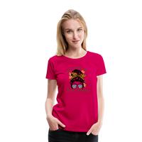 Load image into Gallery viewer, OutdoorWhirl: &#39;Just a Girl Who Loves Camping&#39; Women&#39;s T-Shirt for Nature Enthusiasts - dark pink
