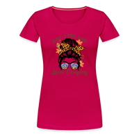 Load image into Gallery viewer, OutdoorWhirl: &#39;Just a Girl Who Loves Camping&#39; Women&#39;s T-Shirt for Nature Enthusiasts - dark pink
