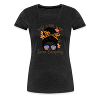 Load image into Gallery viewer, OutdoorWhirl: &#39;Just a Girl Who Loves Camping&#39; Women&#39;s T-Shirt for Nature Enthusiasts - charcoal grey
