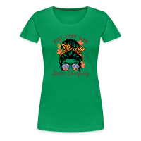 Load image into Gallery viewer, OutdoorWhirl: &#39;Just a Girl Who Loves Camping&#39; Women&#39;s T-Shirt for Nature Enthusiasts - kelly green
