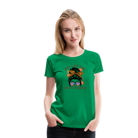 Load image into Gallery viewer, OutdoorWhirl: &#39;Just a Girl Who Loves Camping&#39; Women&#39;s T-Shirt for Nature Enthusiasts - kelly green
