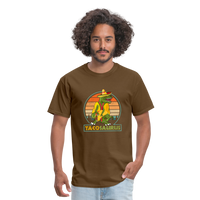 Load image into Gallery viewer, Dino-mite Taco Time: The Hilarious &#39;Tacosaurus&#39; Tyrannosaurus Taco Tee - brown
