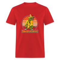 Load image into Gallery viewer, Dino-mite Taco Time: The Hilarious &#39;Tacosaurus&#39; Tyrannosaurus Taco Tee - red
