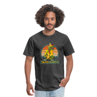 Load image into Gallery viewer, Dino-mite Taco Time: The Hilarious &#39;Tacosaurus&#39; Tyrannosaurus Taco Tee - heather black
