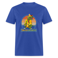 Load image into Gallery viewer, Dino-mite Taco Time: The Hilarious &#39;Tacosaurus&#39; Tyrannosaurus Taco Tee - royal blue
