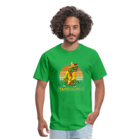 Load image into Gallery viewer, Dino-mite Taco Time: The Hilarious &#39;Tacosaurus&#39; Tyrannosaurus Taco Tee - bright green

