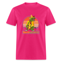 Load image into Gallery viewer, Dino-mite Taco Time: The Hilarious &#39;Tacosaurus&#39; Tyrannosaurus Taco Tee - fuchsia
