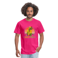 Load image into Gallery viewer, Dino-mite Taco Time: The Hilarious &#39;Tacosaurus&#39; Tyrannosaurus Taco Tee - fuchsia

