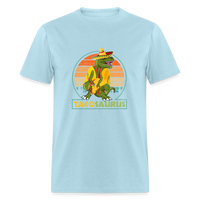 Load image into Gallery viewer, Dino-mite Taco Time: The Hilarious &#39;Tacosaurus&#39; Tyrannosaurus Taco Tee - powder blue
