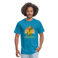 Load image into Gallery viewer, Dino-mite Taco Time: The Hilarious &#39;Tacosaurus&#39; Tyrannosaurus Taco Tee - turquoise
