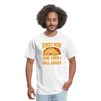 Load image into Gallery viewer, Deliciously Dramatic: &#39;Every Now and Then I Fall Apart&#39; Taco Meltdown Tee - white
