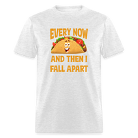 Load image into Gallery viewer, Deliciously Dramatic: &#39;Every Now and Then I Fall Apart&#39; Taco Meltdown Tee - light heather gray
