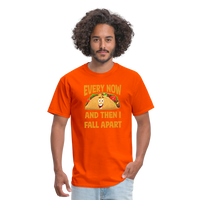 Load image into Gallery viewer, Deliciously Dramatic: &#39;Every Now and Then I Fall Apart&#39; Taco Meltdown Tee - orange
