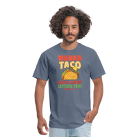 Load image into Gallery viewer, Holy Guacamole: &#39;Wanna Taco Bout Jesus? Lettuce Pray&#39; Punny Tee - denim

