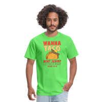 Load image into Gallery viewer, Holy Guacamole: &#39;Wanna Taco Bout Jesus? Lettuce Pray&#39; Punny Tee - kiwi
