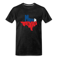 Load image into Gallery viewer, Lone Star Born: &#39;Made in Texas&#39; Colorful State Pride Tee - charcoal grey
