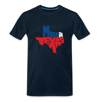 Load image into Gallery viewer, Lone Star Born: &#39;Made in Texas&#39; Colorful State Pride Tee - deep navy
