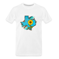 Load image into Gallery viewer, Texan Sunflower: Blossoming Pride in the Lone Star State Premium Organic Tee - white
