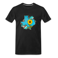 Load image into Gallery viewer, Texan Sunflower: Blossoming Pride in the Lone Star State Premium Organic Tee - black
