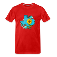 Load image into Gallery viewer, Texan Sunflower: Blossoming Pride in the Lone Star State Premium Organic Tee - red

