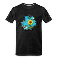 Load image into Gallery viewer, Texan Sunflower: Blossoming Pride in the Lone Star State Premium Organic Tee - charcoal grey
