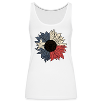 Load image into Gallery viewer, Texas Sunflower Bloom: Premium Women&#39;s Tank Top with Flag-Inspired Petals - white
