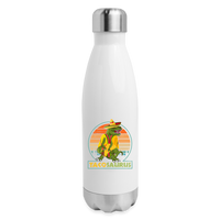 Load image into Gallery viewer, Tacosaurus T-Rex: Insulated Stainless Steel Water Bottle for Dino Taco Lover - white

