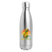Load image into Gallery viewer, Tacosaurus T-Rex: Insulated Stainless Steel Water Bottle for Dino Taco Lover - silver
