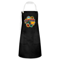 Load image into Gallery viewer, Sunset Splendor: Artisan Cooking Apron with Vibrant Texas Sunset Graphic - black/white

