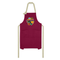 Load image into Gallery viewer, Sunset Splendor: Artisan Cooking Apron with Vibrant Texas Sunset Graphic - burgundy/khaki
