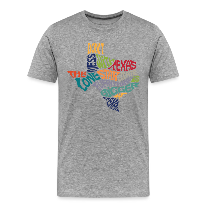 Texan Legacy: Classic Sayings Premium Cotton Shirt for True Texas Admirers - heather gray