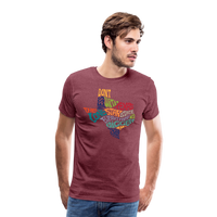 Load image into Gallery viewer, Texan Legacy: Classic Sayings Premium Cotton Shirt for True Texas Admirers - heather burgundy
